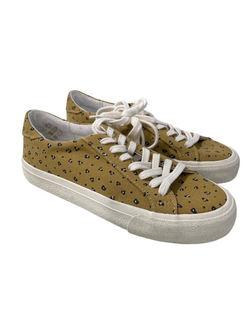Madewell Sidewalk Sneaker Size 6 Low Top Mini Leopard Canvas Animal Print Trend